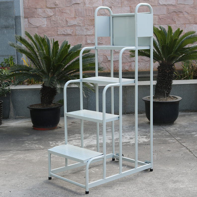 兢木超市登高梯四步1.2米移动