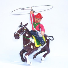 Игрушка ms418牛仔挥鞭铁皮发条玩具成人收藏品