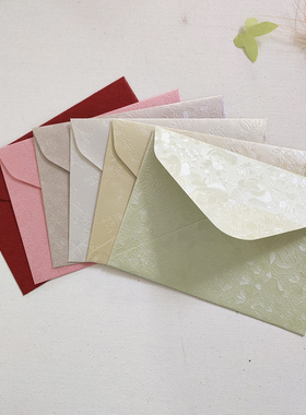 a6卡片信封粉色红色加厚珠光纸小号花纹艺术西式精致高级信封袋