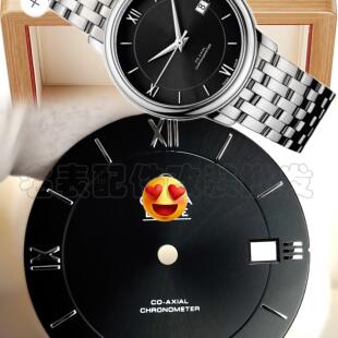 小蝶飞手表配件表盘字面黑面罗马条钉典雅款适配2892机芯2824表盘