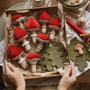 「木子手作」蘑菇香包 diy香囊材料包 端午节 母亲节教师节礼物