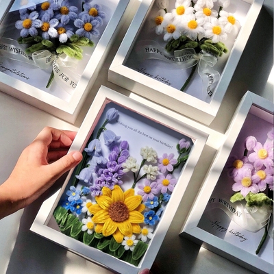 扭扭棒花束妇女节教师节相框diy