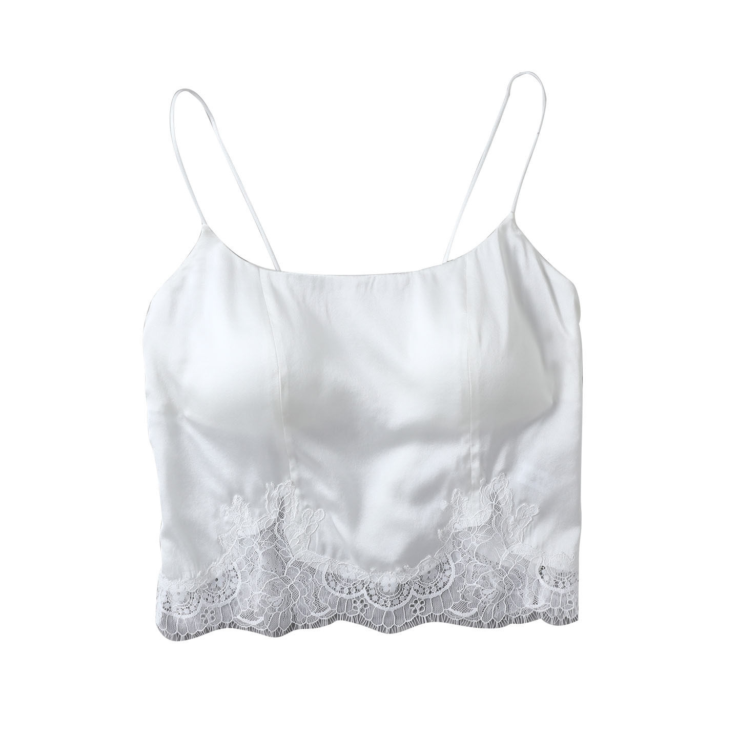 真丝缎面带胸垫吊带背心 睫毛蕾丝时尚百搭 桑蚕丝防走光美背抹胸,女士内衣/男士内衣/家居服,抹胸,淘宝优惠券,粉丝福利购,淘宝优惠卷