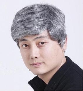 COS装扮演老年人假发短发男士花白假发老爷爷老大爷化妆舞台表演