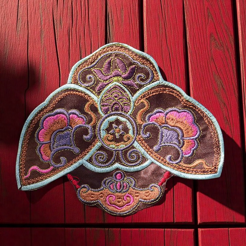 圆形对称民族民族风风布贴