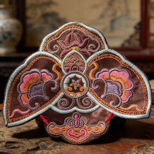 藏族蒙古族民族风特色绣片香包刺绣布片古装服饰布贴手工DIY刺绣