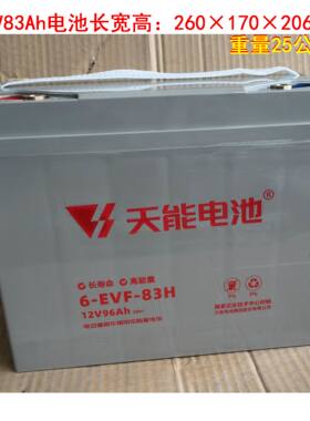 TIANNENG 天能电瓶 6-EVF-83H 12V 洗地机 叉车蓄电池 动力96ah