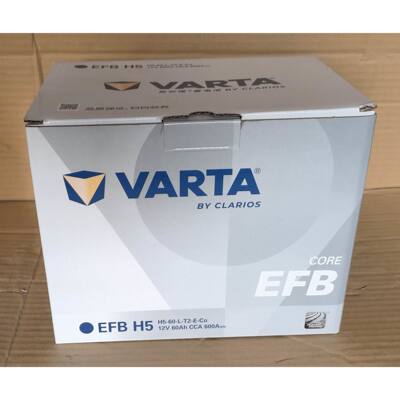 EFB圆标12V60AH汽车电瓶瓦尔塔