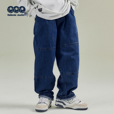 JUSTIN男孩直筒宽松休闲牛仔长裤