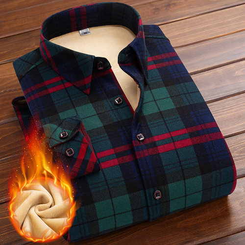 一体绒牧鹿直筒长袖加绒加厚保暖