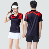 羽毛球服男女短袖 速干韩国运动透气乒乓网球团购定制比赛T恤 套装