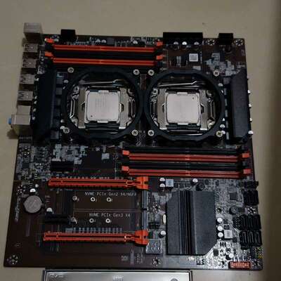 议价X99双路主板+2颗E5-2680V4 CPU套装，8可维修