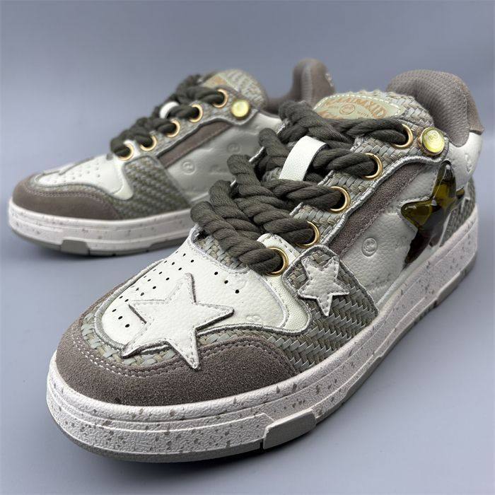 拼色星星板鞋男鞋透气休闲鞋青年国潮厚底运动鞋捡漏断码孤品真皮,流行男鞋,休闲板鞋,淘宝优惠券,粉丝福利购,淘宝优惠卷