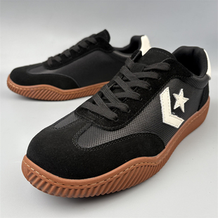 黑色真皮软底高端鞋 复古牛皮德训鞋 透气休闲板鞋 软底撤柜断码 男鞋