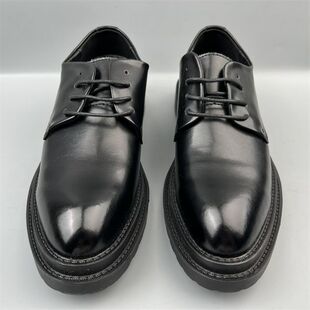 38孤品真皮男士 圆头耐磨男鞋 商务德比鞋 皮鞋 黑色正装 全皮捡漏断码