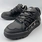 男鞋 捡漏撤柜处理滑板鞋 休闲鞋 小众设计黑武士厚底面包鞋 真皮潮鞋