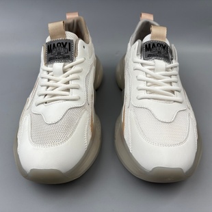 品牌鞋瑕疵处理清仓男士透气运动男鞋休闲系带跑步鞋轻便户外白色