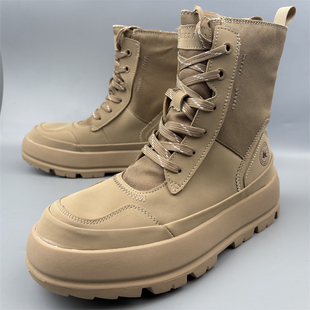 外贸男士皮靴厚底马丁靴男女情侣中筒沙漠靴真皮特价断码捡漏牛皮