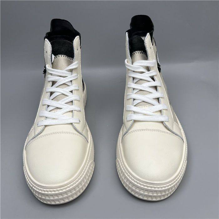 捡漏尾货原单高帮男鞋真皮白色学院风青年帅气正品男板鞋撤柜断码