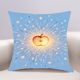 星芒苹果十字绣抱枕2026年新款客厅沙发儿童卧室靠枕小件手工满绣