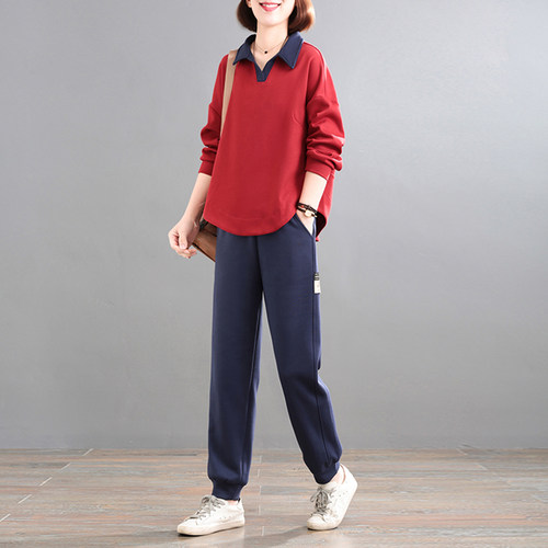 春秋韩版大码遮肉孔雀飞飞两件套