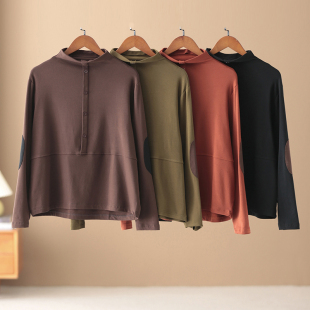 遮肉高领套头休闲气质女士加绒卫衣 大码 孔雀飞飞2024秋冬新款 韩版