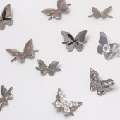 扣百搭鞋 甜酷风小皮鞋 立体鞋 配饰金属五金小蝴蝶新款 子配件 上