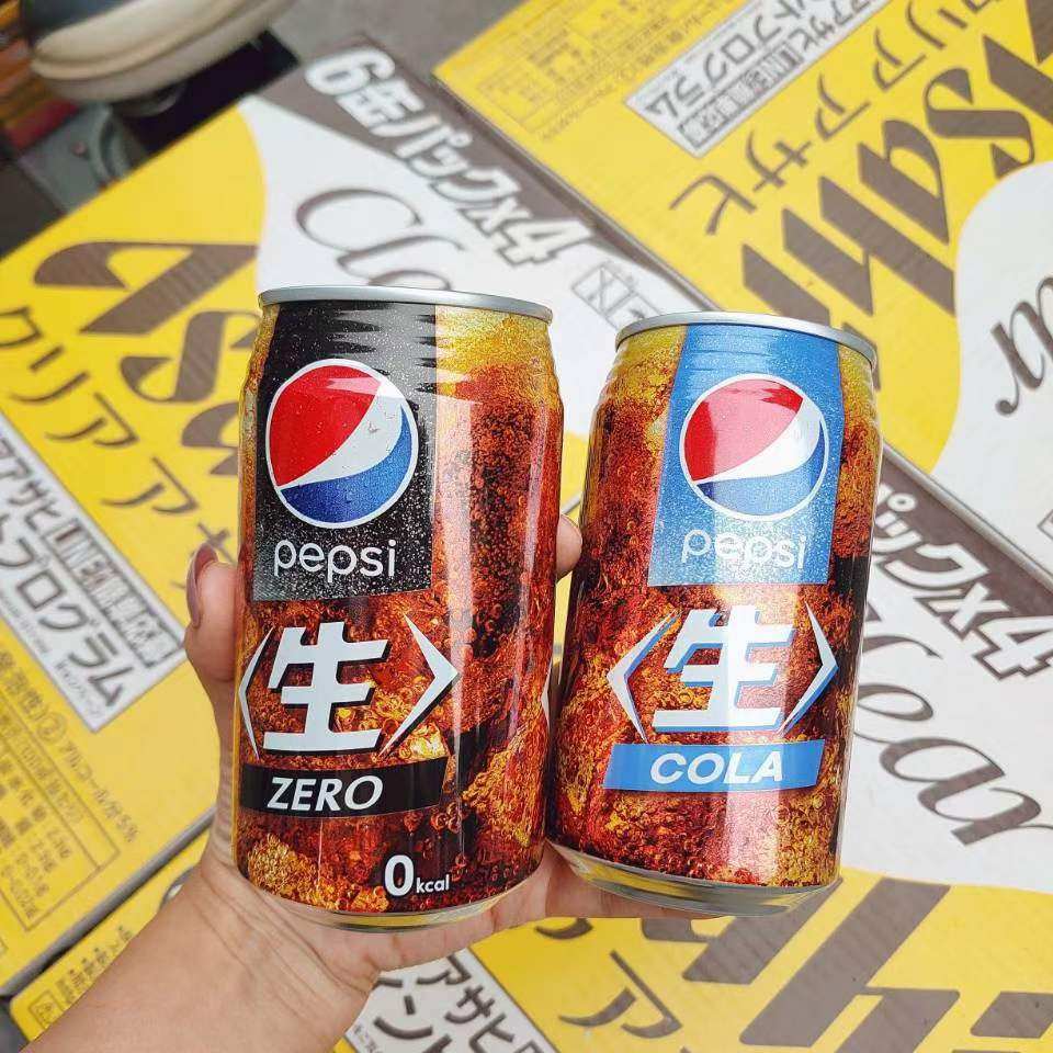 日本进口  百事生可乐罐装零卡汽水340ml1*24厅/箱