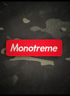 现货 美国PDW Monotreme Morale Patch字母魔术贴 单孔目动物臂章