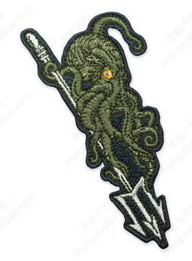 现货 美国PDW SPD Kraken Arcane Morale Patch 三叉戟章鱼臂章