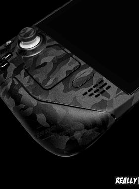 steamdeck贴纸黑色迷彩防滑贴reallysocksoled痛贴3m贴膜lcd