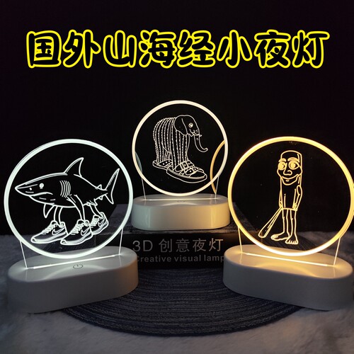 外国AI山海经小夜灯礼物送小朋友