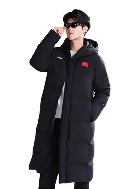 李宁冬季加厚防风保暖长款羽绒服