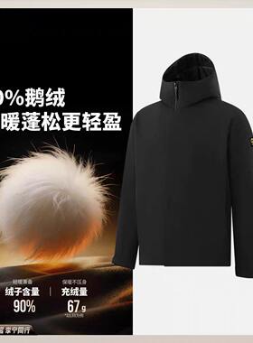李宁荣耀金标男子冬季百搭保暖防风防泼水90鹅绒羽绒服AYMV793