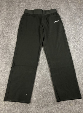 李宁赞助CBA CUBA篮球联赛裁判裤纯黑色运动男大码长裤休闲西裤