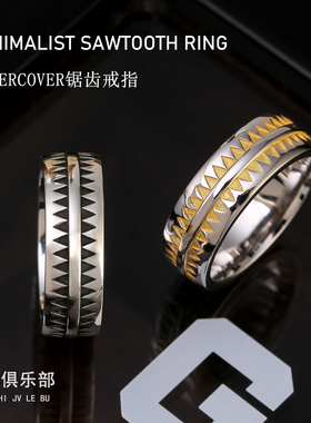 手工男女情侣款日韩个性纯银戒指