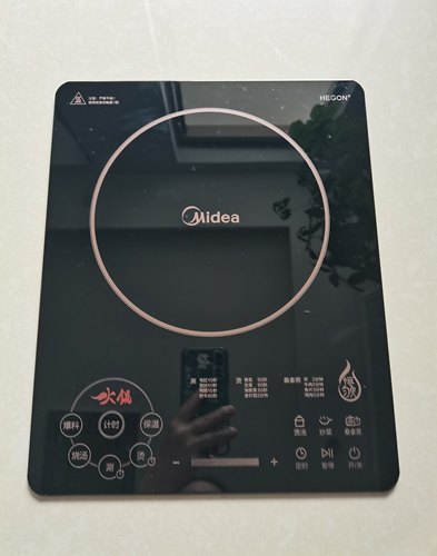 美的全新原装电磁炉微晶面板C22-RH2268面板组件配件360mmx290mm