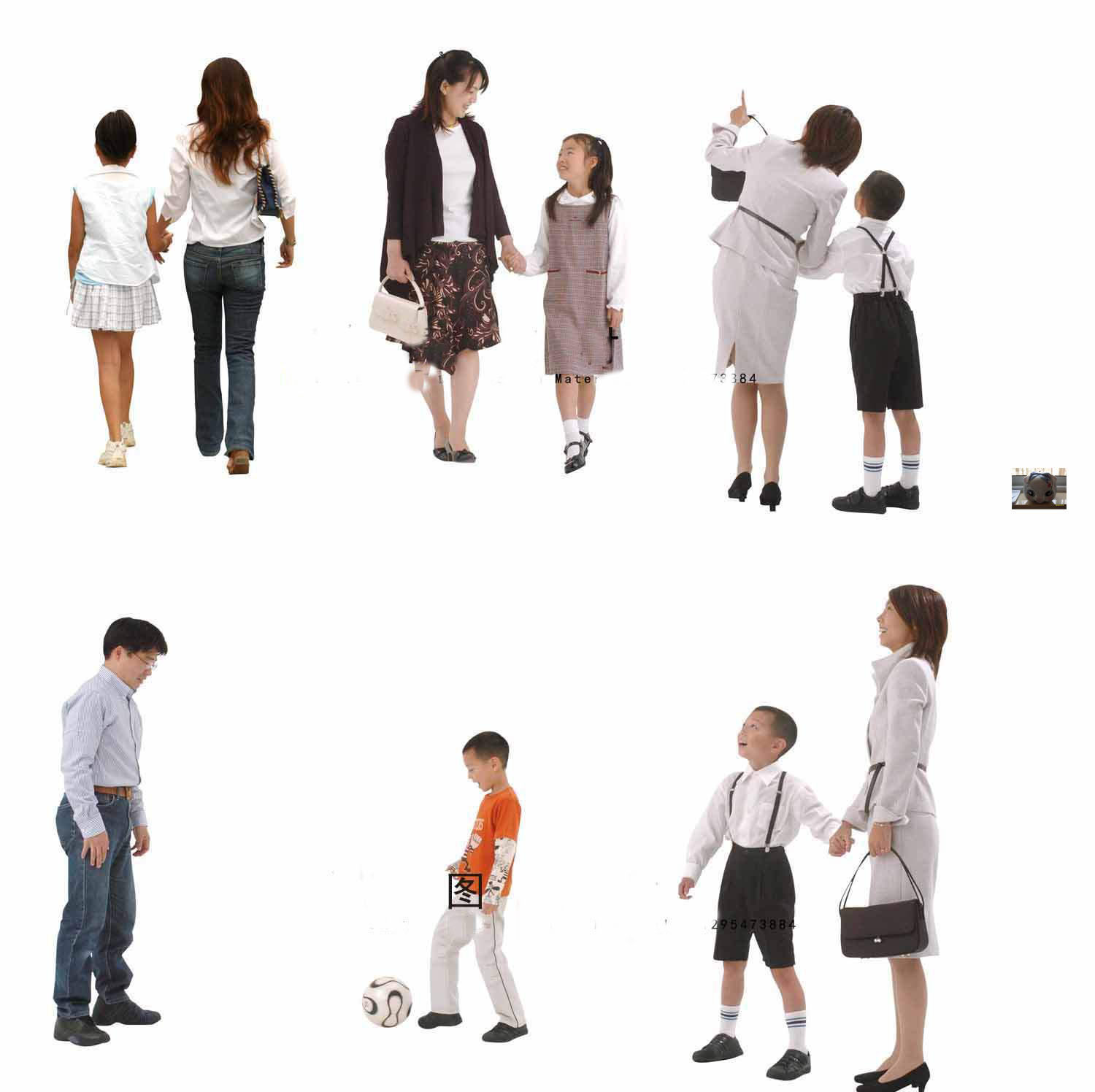 007国外亚洲高清ps后期人物psd效果图素材休闲家庭儿童学生小孩