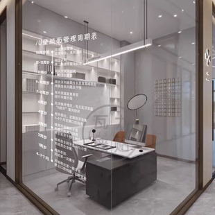 牙科诊所儿童颜面管理周期表玻璃贴字牙齿美容窝沟封闭正畸墙贴纸