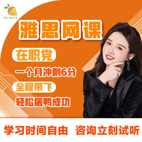 雅思课程1v1雅思网课定制口语听力写作阅读直播课程辅导模考