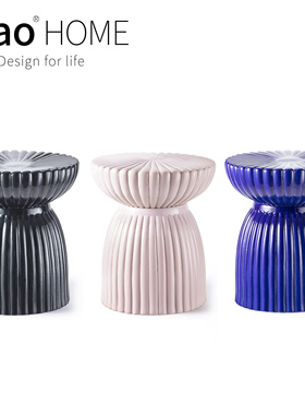 idao设计师网红热卖休息椅凳边桌几现代轻奢复古网红圆桌玻璃桌子