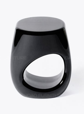 idao宜道创意个性设计师家具雕塑小凳子高光泽漆镂空坐椅手工制作