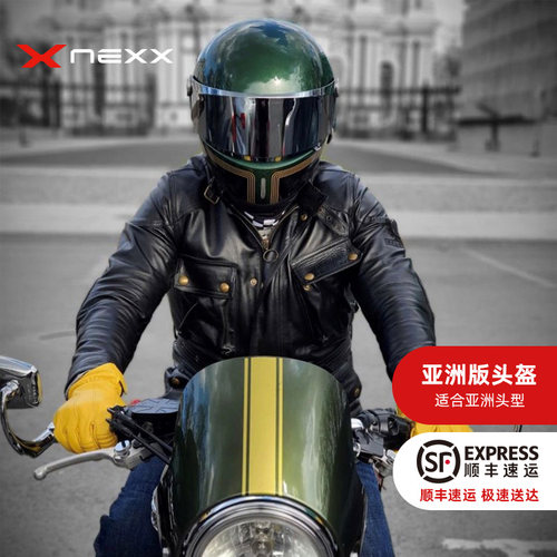 nexx碳纤维复古头盔哈雷全盔机车