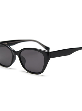 欧美新款黑色猫形复古偏光太阳眼镜女潮时尚网红个性街拍墨镜ins