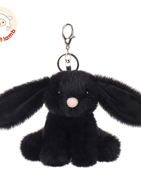 Apricot Lamb黑色小兔子书包挂件公仔女生钥匙扣可爱玩偶包包挂饰