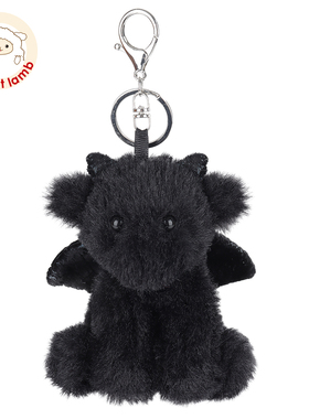 Apricot Lamb黑色恐龙书包挂件公仔女生钥匙扣玩偶毛绒包包车挂饰
