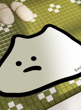 可爱猫咪浴室吸水地垫速干卫生间门口防滑脚垫硅藻泥地垫防滑地垫