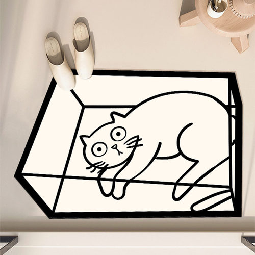 卡通猫咪浴室地垫吸水地垫硅藻泥吸水软垫吸水防滑垫卫生间脚垫