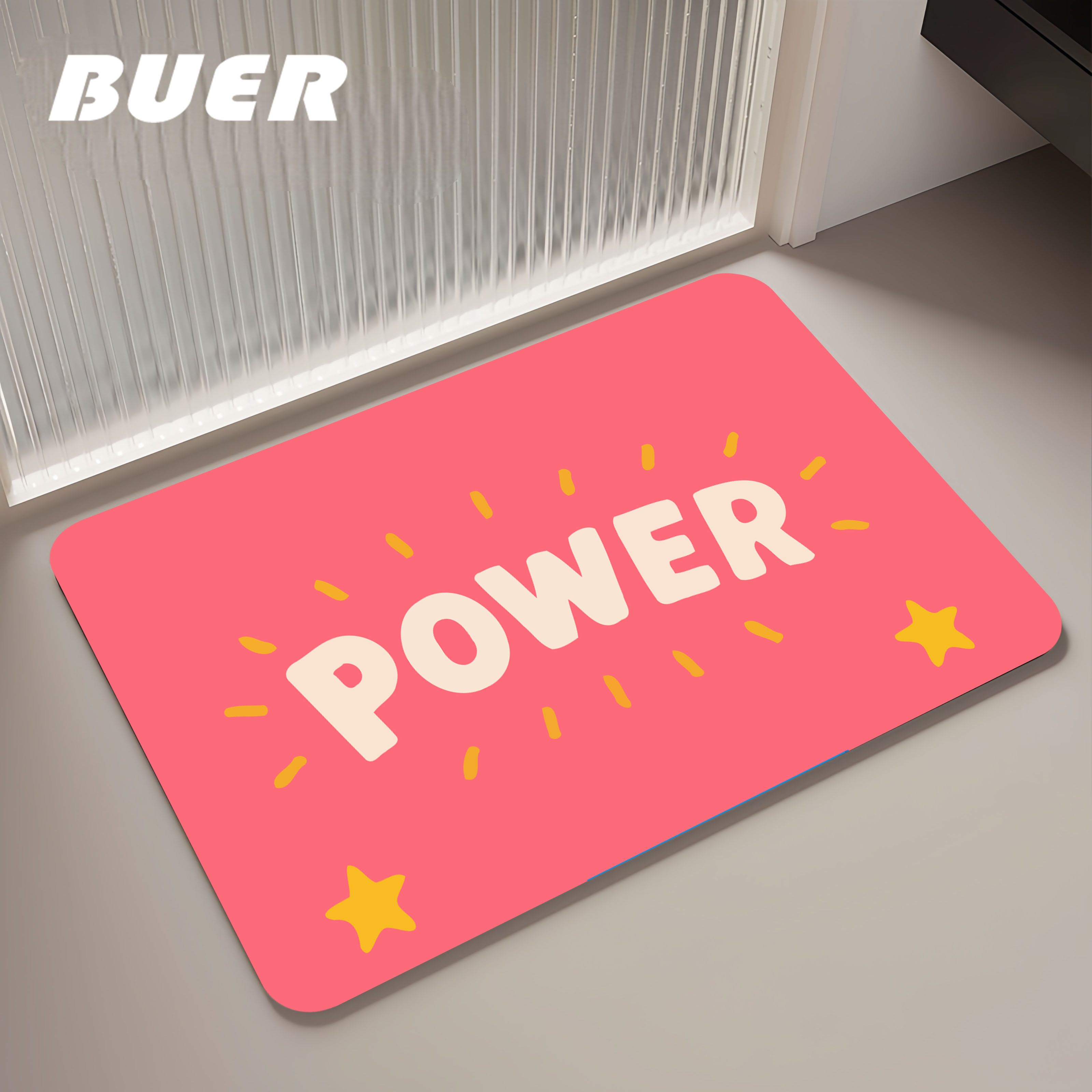 可爱凯蒂浴室地垫硅藻泥吸水软垫卫生间门口吸水防滑垫卫生间地垫