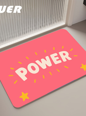 可爱凯蒂浴室地垫硅藻泥吸水软垫卫生间门口吸水防滑垫卫生间地垫